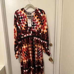 NWT Stunning print Zara dress